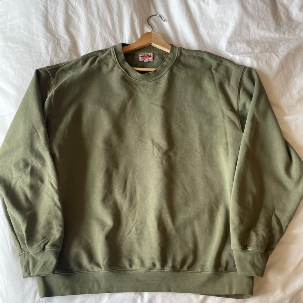 Madewell Men's Olive Crewneck Sweater - Picture 3 of 5